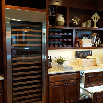 Custom Cabinetry for Basement Finish with Wine Storage - Stillwell, KS