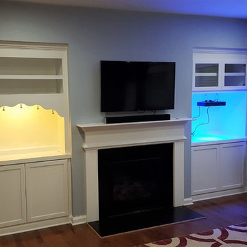 Fishtank and Home Altar Fireplace Built-ins