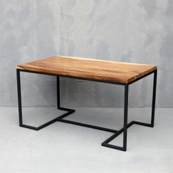 Alexa Dining Table with Aluminum Inlay - Dining Tables