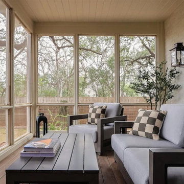 Relaxed Screened Porch with Modern Comfort