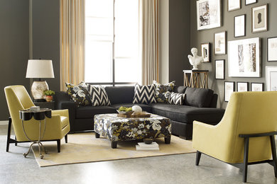 Living room - mid-sized modern living room idea in Baltimore