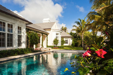 Island style exterior home photo in Miami