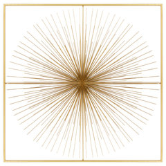 Gold Metal Glam Abstract Wall Decor