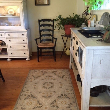 Farmhouse with vinyl floor cloths