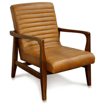 Shepherd Accent Chair, Medium Teak Wood