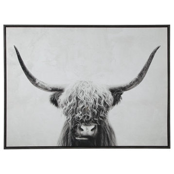 Ashley Pancho Wrapped Canvas Wall Print in Black and White