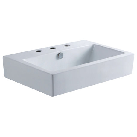 Kinston Brass Century Vessel Sink, White