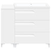 48" Freestanding White Vanity Set With Sink, LV7-C3B-48W, Style 7