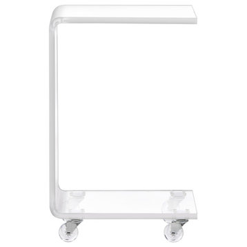 A La Carte Acrylic Chairside Table, Clear