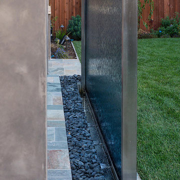 Custom Outdoor Single Panel Water Feature - Palo Alto, CA
