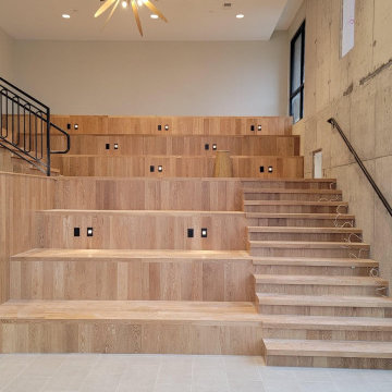 Stadium Bench Seating At Luma Apartments
