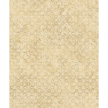 Khauta Gold Floral Geometric Wallpaper Sample