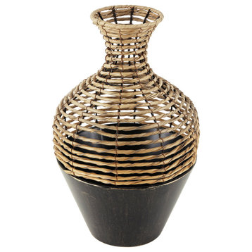 Bohemian Bronze Plastic Rattan Vase 564144