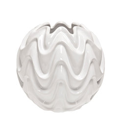 White Large Wavy Vase - Vases