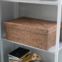 Artifacts Rattan™ Rectangular Storage Box With Lid, 14"x10"x6 ...