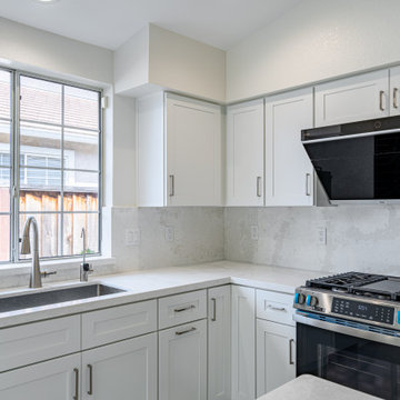 Modern White Kitchen Renovation | Premium RTA Kitchen Cabinets by The Cabination