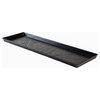46.5"x14"x1.5" Black Metal Boot Tray With Tan Coir Insert