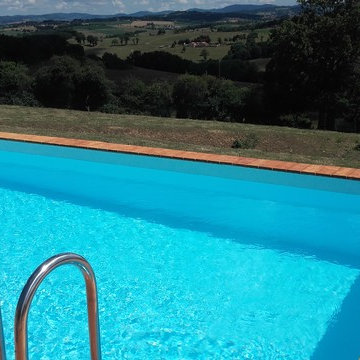 implantation d'une piscine à ossature bois