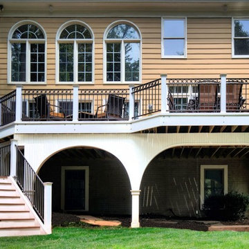 Deck with Arches & Accent-Panel Railing