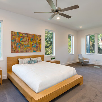 Modern Primary Bedroom with Bay Views — Tampa Bay Waterfront Home
