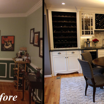 Luxurious Kitchen & Wine Bar w/White Cabinetry & Soap Stone Countertop
