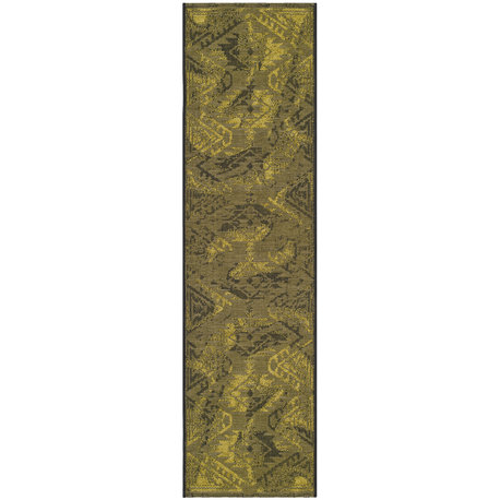 Palazzo Pal122-56C10 Rug, Black/Green, 2'0"x7'3"