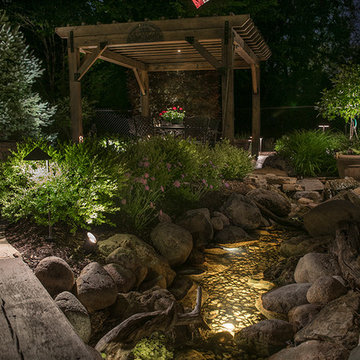 Pergola and waterfalls