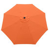 9 ft. Umbrella in Orange and Brown Finish