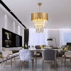 Gio Collection Crystal Chandelier, Diameter 32"