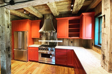 Kitchen - rustic kitchen idea in Indianapolis