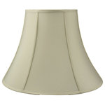 HomeConcept - Egg Shell Shantung Bell Lampshade 10"x20"x15" - Why Upgrade to  Home Concept Signature Shades?   Top quality Shantung Fabric This stunning lamp shade should provide the room with a rich and warm luster. Add this with its eggshell color and its cut-corner construction and you have one beautiful shade that your guests will surely notice.  Versatile and functional Its overall look is clean and simple so this should look good in practically any room in your home. It is also paired with a soft and warm glow so you are able to enjoy basking in its light after a hard day at work or school.  Highly durable This shade is made with thick fabric and heavy lining, assuring you that this will last for years. It also has steel frames and heavy brass for added durability. Lift it up and try to see the difference from all the other shades in the market today.  Additional personalization If you are looking for a way to jazz up your lampshade to better show off your personality, consider getting your shade a finial. This is the perfect finishing touch to any lamp to give it your individual flair.    Top Quality Shantung Fabric means your room will glow with a rich, warm luster your guests will notice   Thicker Fabric and heavy lining so your new shade will last for years.   Heavy brass and steel frames mean you can feel the difference when you lift it.   Why? Because your home is worth it! Product details:   Thick, Eggshell Fabric  Gold tone Spider with 1 Drop  10 Top x 20 Bottom x 15 Slant Height  Please measure your existing shade, a new harp may be needed for a proper fit.  Weight: 2.7 lbs  Fits best with a 13 harp.