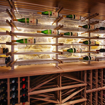 Close up wine cellars