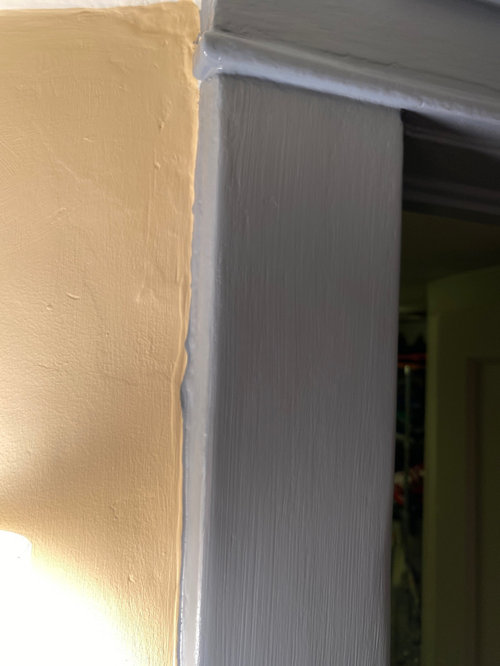 touch up wall color after oil based trim