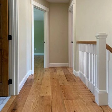 Rustic Red Oak Plank Flooring - Upstairs Hallway