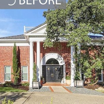 Grand Home with White Painted Brick Exterior