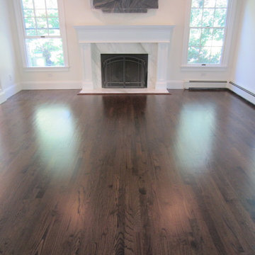 Fort Salonga Red Oak stained Dark Walnut and Satin Oil based poly