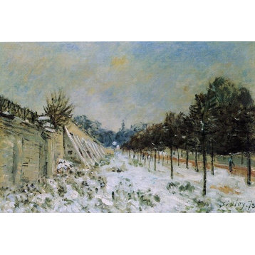 Alfred Sisley Snow at Marly-le-Roi, 18"x27" Wall Decal Print