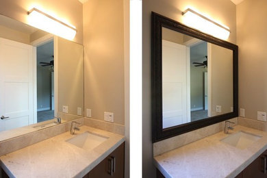 サンディエゴにある低価格のトラディショナルスタイルのおしゃれな浴室の写真