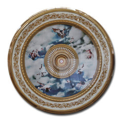 Udecor - BRRD-18-029LS Michelangelo Medallion, Piece - Ceiling Medallions
