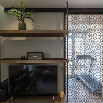 Contrasting Textures: A Contemporary Bachelor's Home