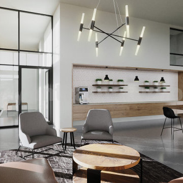 Modern Lobby & waiting area 3d architectural visualization walkthrough, San Fran