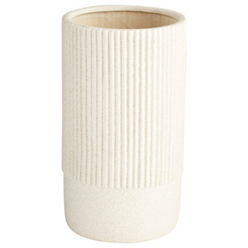Cyan Medium Harmonica Vase 11198, White