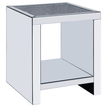 Acme Side Table With Mirrored Finish 83582