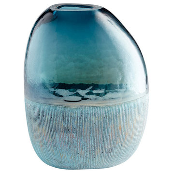 Cyan Design Large Cape Caspian Vase 11073 - Blue