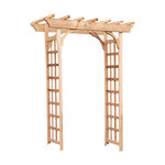 Cedar Garden Pagoda Arbor With Planters - Farmhouse - Pergolas Arbors ...