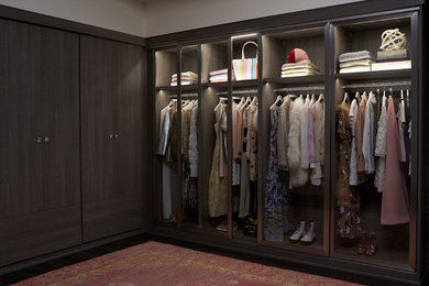 This is an example of a modern storage and wardrobe in San Francisco.