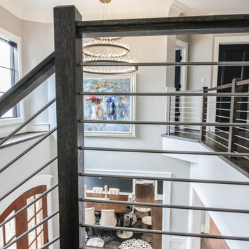 Project #72 | Modern Staircase with Horizontal Steel Rod Railing