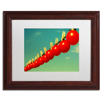 Beata Czyzowska Young 'Sundried Tomatoes' Art, Wood Frame, 11"x14", White Matte