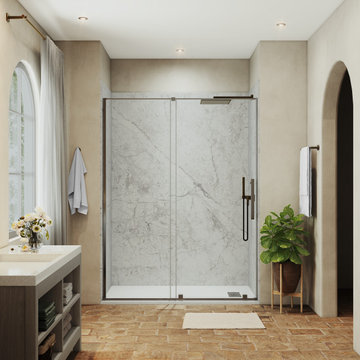 Botticcino Gray Shower Kit