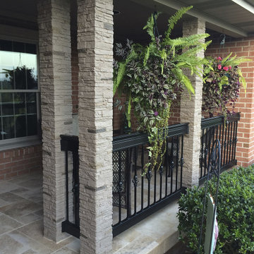 Patio Designs with Faux Stone and Brick